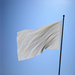 XXL white flag
